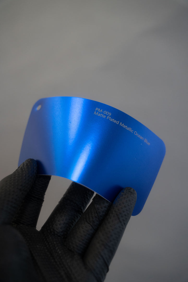 PET Matte Plated Metallic Ocean Blue