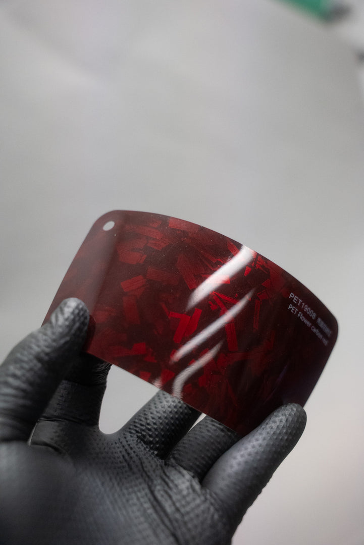 PET Flower Carbon Red
